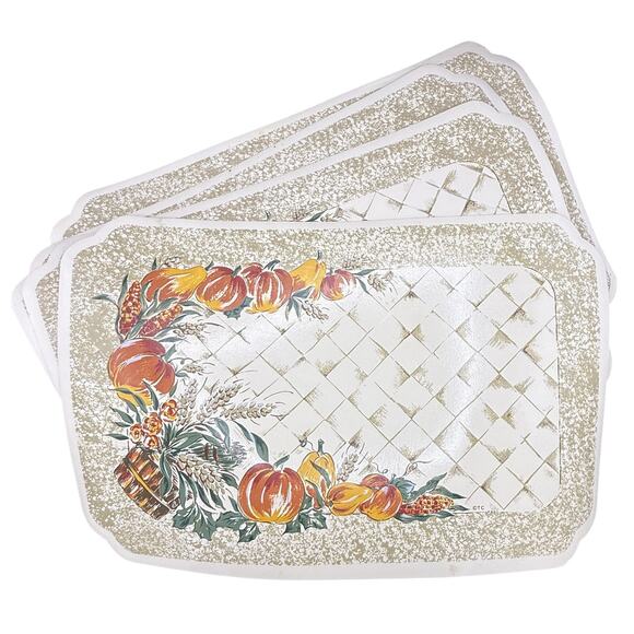 Town & Country Linens Other - 🍂 Town & Country Linens Wheat Lands Vinyl Placemats Fall Harvest Set